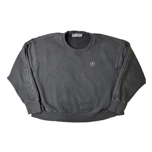 Adidas Stella McCartney Black Vintage Style Pullover Sweatshirt Womens Medium M - Picture 1 of 7